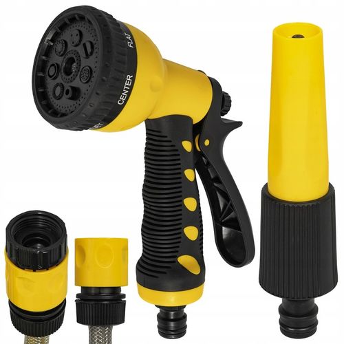 WĄŻ OGRODOWY ZWIJANY AUTOMATYCZNY BĘBEN PISTOLET ZRASZACZ KOŃCÓWKI 27m na Arena.pl