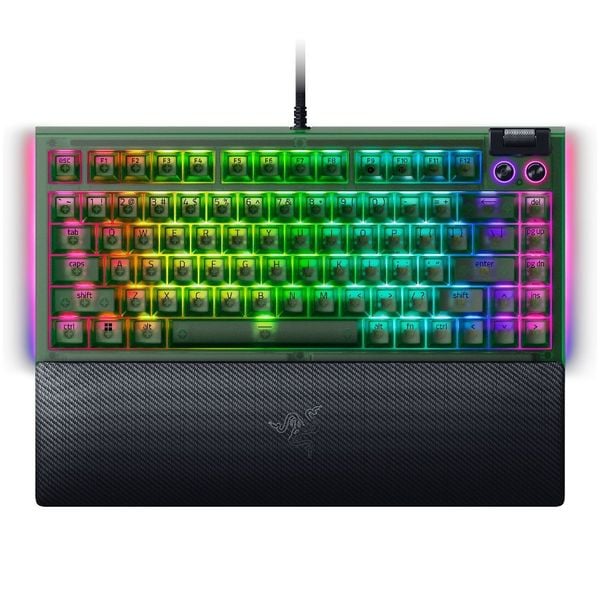 razer blackwidow v4 75% phantom green edition, us layout, razer zdjęcie 1