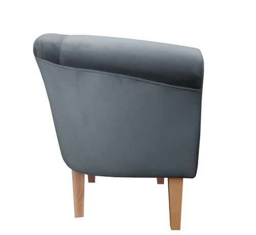 Fotel Milo nogi 20cm buk szary BL14 na Arena.pl