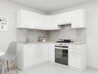 Zestaw mebli kuchennych Nicea Narożne Białe Połysk