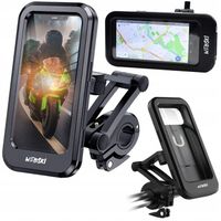 MOTOCYKLOWY UCHWYT WODOODPORNY REGULOWANY NA TELEFON z tłumieniem