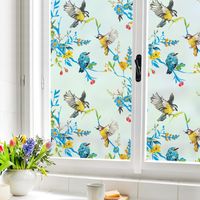 Folia okienna statyczna prywatyzująca matowa ptaki 90x200 cm