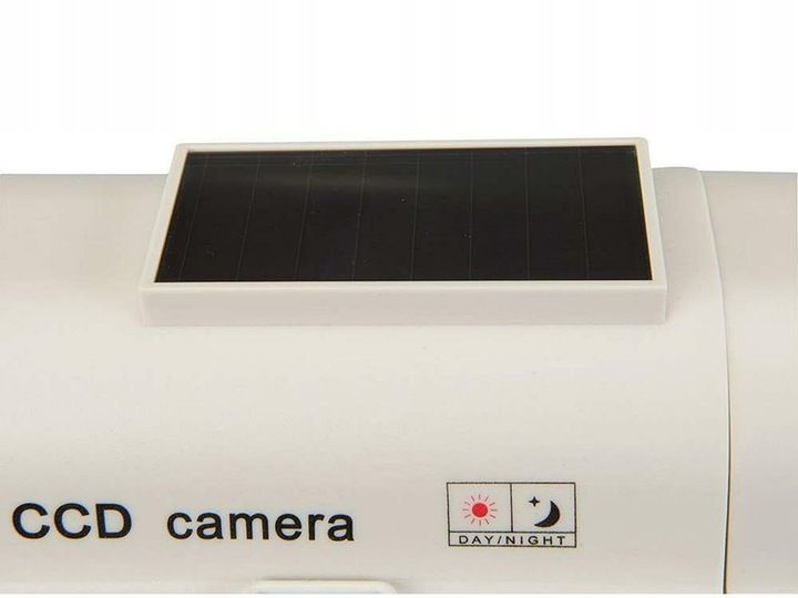 ATRAPA KAMERY CCTV SOLARNA MONITORING MIGAJĄCA DIODA LED KAMERA NA zdjęcie 6