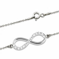 SREBRNA BRANSOLETKA CELEBRYTKA NIESKOŃCZONOŚĆ INFINITY SREBRO PRÓBY 925