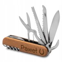 Scyzoryk wielofunkcyjny Drewniany S4 GRAWER Prezent dla Taty Chłopaka