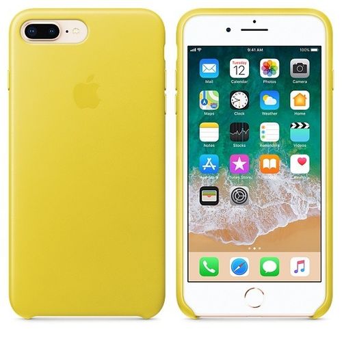Apple iPhone 8 Plus / 7 Plus Leather Case - Spring Yellow na Arena.pl