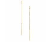 Długie wiszące pozłacane srebrne gładkie podłużne kolczyki srebro 925 Z1318E_G