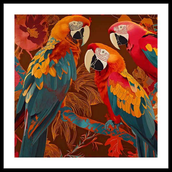 Plakat 60x60cm Kolorowe Ary zdjęcie 3
