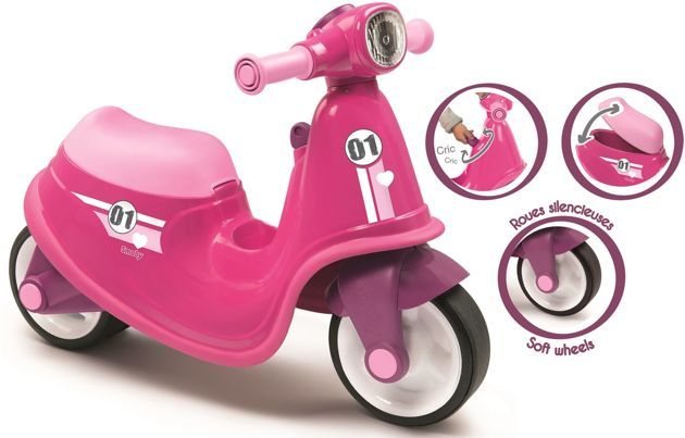 SMOBY 721002 Skuter rozowy Ciche kola zdjęcie 3