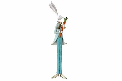 Metalowy zając z marchewką do ogrodu wielkanoc na Arena.pl