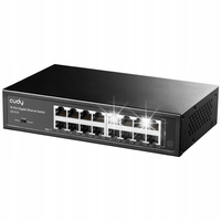 SZYBKI Switch LAN 16-port Cudy GS1016 GIGABIT-owy METAL-owy DESKTOP+RACK