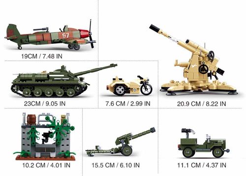 KLOCKI SLUBAN WW II Bitwa pod Kurskiem 998 kompatybilne z LEGO na Arena.pl