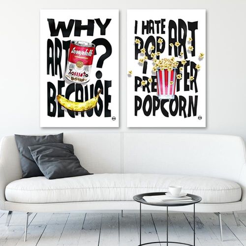 Obraz na płótnie - Canvas, Wolę Popcorn 50x70 na Arena.pl
