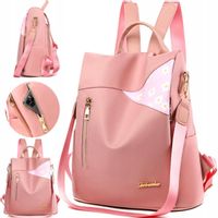 Damski Plecak Różowy Kwiaty 2W1 Torba Na Ramię