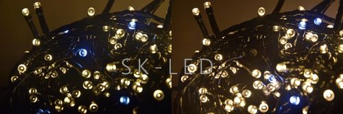 LAMPKI CHOINKOWE 500 LED BIAŁE CIEPŁE FLASH ZEWNĘTRZNE WEWNĘTRZNE na Arena.pl