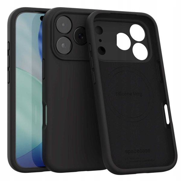Spacecase Silicone Mag Iphone 17 Pro Max Black zdjęcie 1