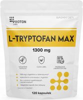 Proton Labs TRYPTOFAN MAX 1300 mg L-TRYPTOFAN na dobry SEN, stres 120 kaps