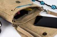 Torebka skórzana Damska Zamszowa Listonoszka retro