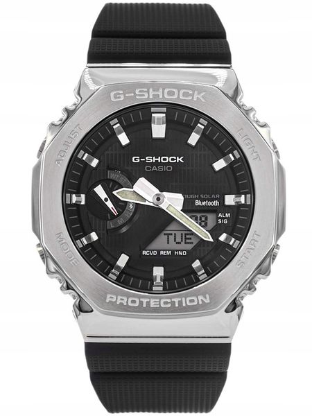 MĘSKI ZEGAREK CASIO GBM-2100-1AER G-SHOCK CZARNY NA PASKU SOLAR BLUETOOTH zdjęcie 2