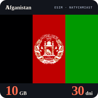 Karta eSIM Internet Afganistan 10 GB na 30 dni - bez rejestracji