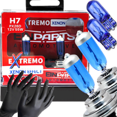 ŻARÓWKI H7 EINPARTS EXTREMO XENON EFFECT 55W + W5W WHITE BIAŁE ŚWIATŁO
