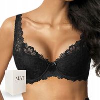 Biustonosz braletka usztywniany Mat Carmela czarny 75C braletka śliczna kor