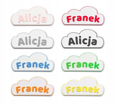 Organizer na biurko 3D Duża chmurka Przybornik na kredki IMIĘ piórnik EKO na Arena.pl