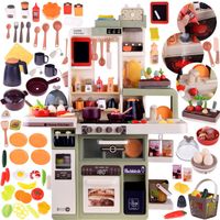 ZABAWKOWA DUŻA KUCHNIA   GOTUJE PARA WODA DŹWIĘK ŚWIATŁO