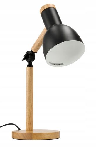 Lampka Na Biurko Do Czytania Drewniana E27 Stojąca + Podwójna na Arena.pl
