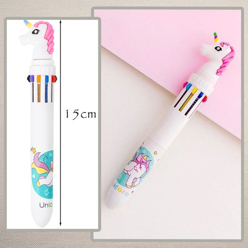 Długopis wielokolorowy pstrykany jednorożec 10 kolorów do szkoły na Arena.pl