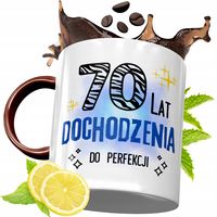 Kubek Bordowy 70 Urodziny Na Urodziny Prezent Z Nadrukiem Ze Zdjęciem