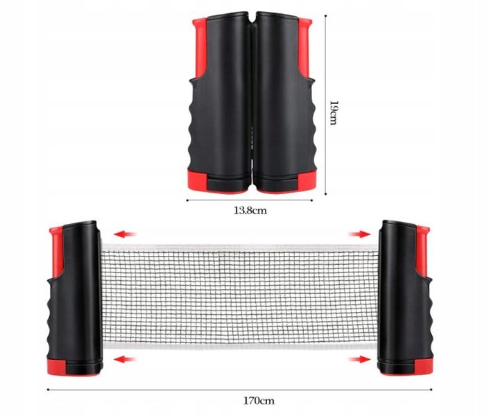 Siatka do Tenisa Stołowego POINT ROLLNET red zdjęcie 4