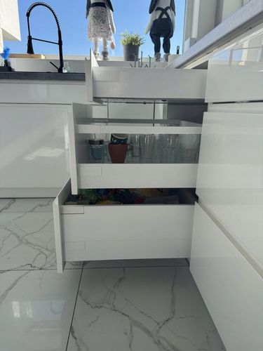 Dodatkowe metalowe boki szuflady BLUM Tandembox wys D 500 SZARE P+L na Arena.pl