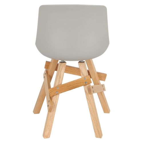 Krzesło Rail szare dębowe na Arena.pl