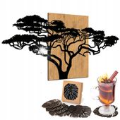 Drewniany Obraz Drzewo Bonsai Dekoracja Panel na ścianę nowoczesny Ażurowy