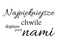 60X40CM NAJPIĘKNIEJSZE CHWILE DOPIERO PRZED NAMI OBRAZ DRUK