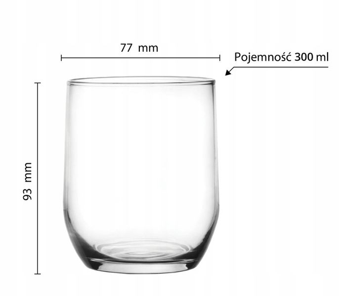 6x SZKLANKA DO DRINKÓW SOKÓW WODY 280ml zdjęcie 3