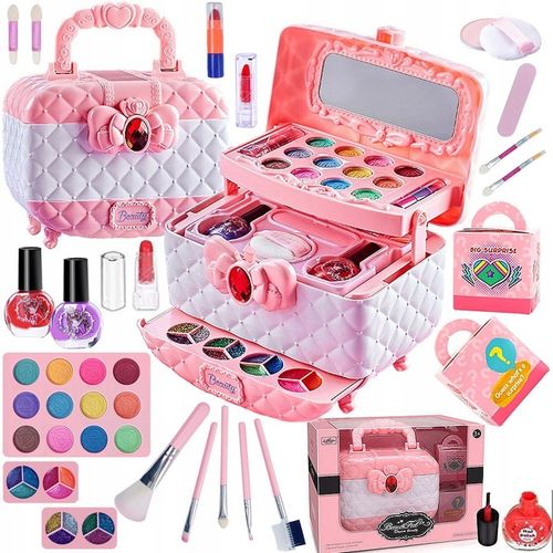 KUFEREK KOSMETYKÓW MAKEUP DLA DZIECI DO MALOWANIA MAKIJAŻU DLA DZIECI XXL na Arena.pl