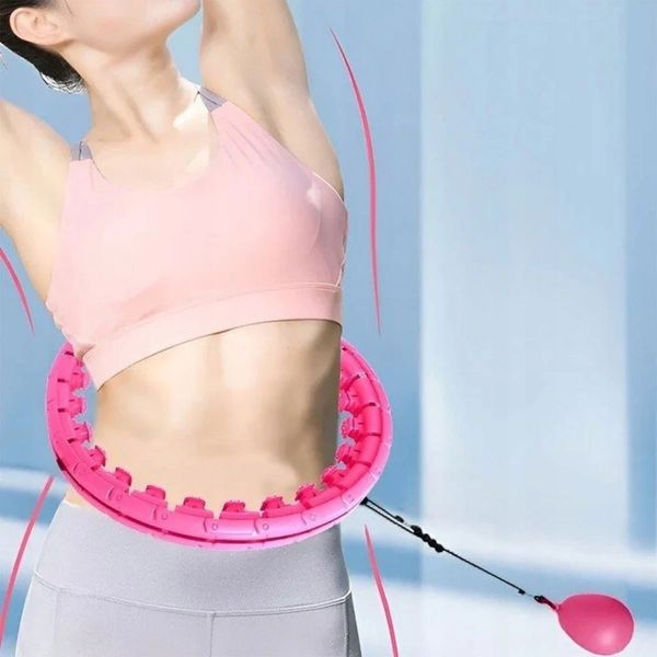 HULA HOP ODCHUDZAJĄCE Z WYPUSTKAMI MASAŻEREM 50 cm RÓŻOWE zdjęcie 12