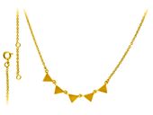 Pozłacany srebrny naszyjnik gwiazd celebrytka choker trójkąt triangle srebro 925 FN306