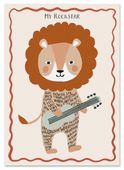 Plakat dla dziecka lew gitara 70x100 cm