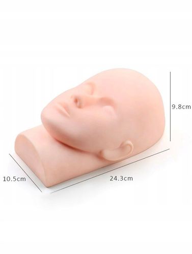 GŁÓWKA GŁOWA TRENINGOWA DO NAUKI PRZEDŁUŻANIA RZĘS SILIKONOWA + RZĘSY na Arena.pl