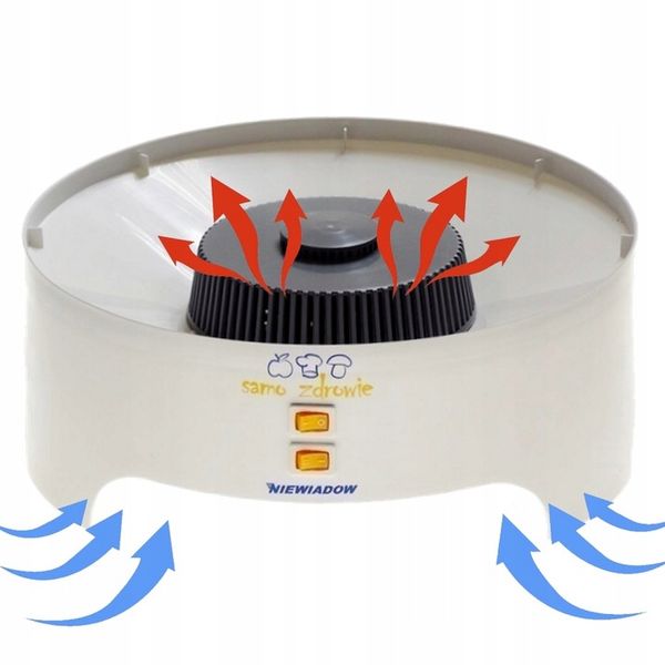 Suszarka Do Grzybów Owoców NIEWIADÓW 970.02 PS 500W +GRATIS Nożyk 17 litrów zdjęcie 6