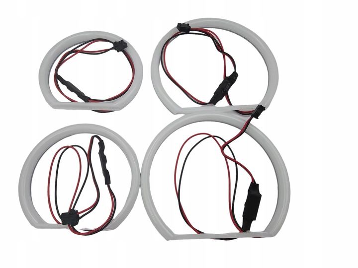Cotton White Ringi LED BMW E83 X3 E87 E60 E61 E90 E91 Białe Dzienne mocne zdjęcie 4