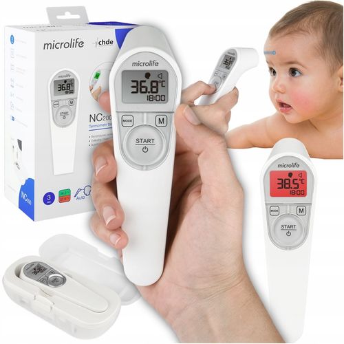 Termometr Bezdotykowy LED Elektroniczny Dokładny Cyfrowy 3sek Microlife na Arena.pl