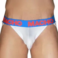 macho mx29az jockstrap biały z ciemnoniebieskimi detalami s