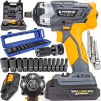 KLUCZ UDAROWY AKUMULATOROWY 20V NASADKI + ADAPTERY