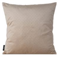 Poszewka dekoracyjna welwetowa zdobiona diamencikami 45X45 beżowa