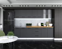 Zestaw mebli kuchennych Meble kuchenne Kuchnia REMO 2,6m REGAŁ ANEKS