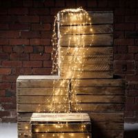 Lampki Włosy Anielskie Na Choinke 200 LED 2m Kurtyna Druciki Białe Ciepłe